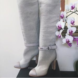 COPY - [Reed Krakoff] Linen + Italian Leather Boot
